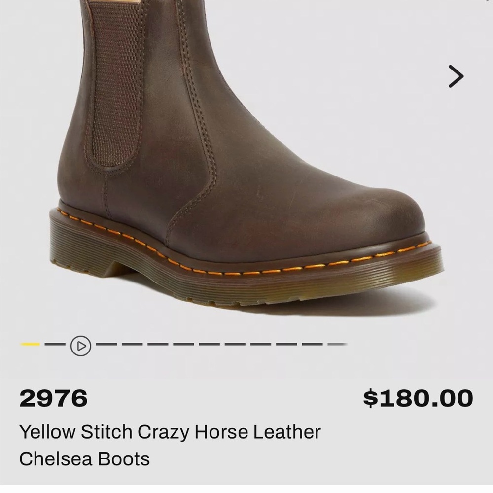 Dr. Martens Brown Chelsea Boots with Yellow Stitch